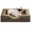 Dog Bed Orthopedic, Dog Sofa for Small Dogs Supportive Foam Pet Cushions Bed with Washable Removable Cover, Egg-Crate Foam, Waterproof Lining Bottom