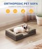 Dog Bed Orthopedic, Dog Sofa for Small Dogs Supportive Foam Pet Cushions Bed with Washable Removable Cover, Egg-Crate Foam, Waterproof Lining Bottom